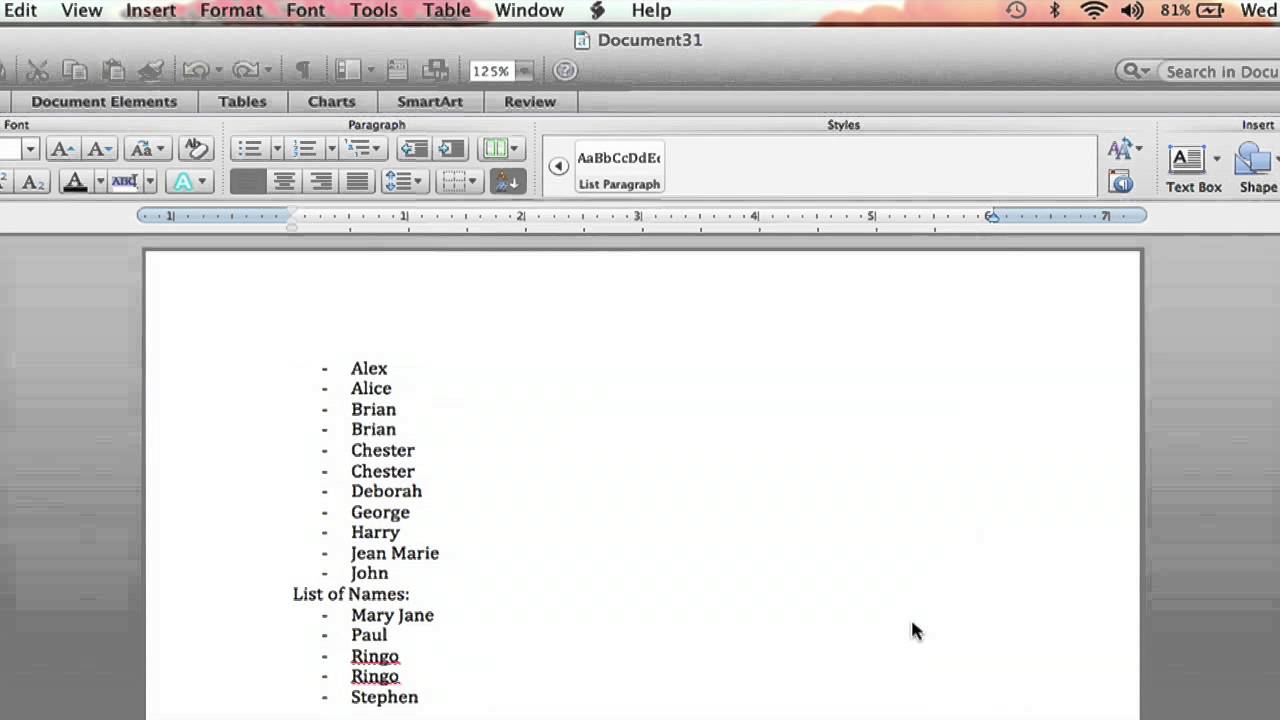 highlight duplicate words in word for mac